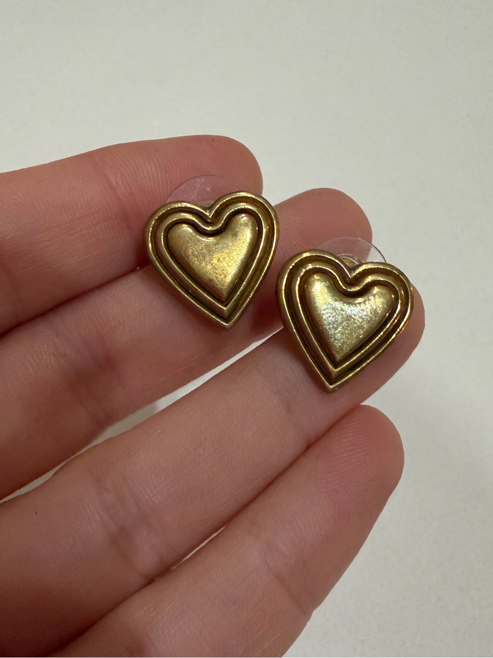 EACH “Lynn” Layered Heart Studs